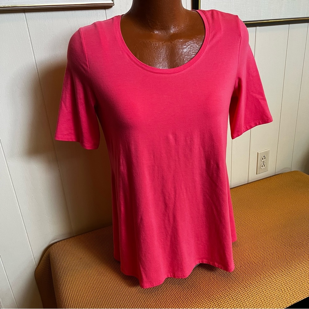 Chico’s the ultimate tee pima cotton modal 1/2 sleeve tunic top NWOT 1 M 8/10